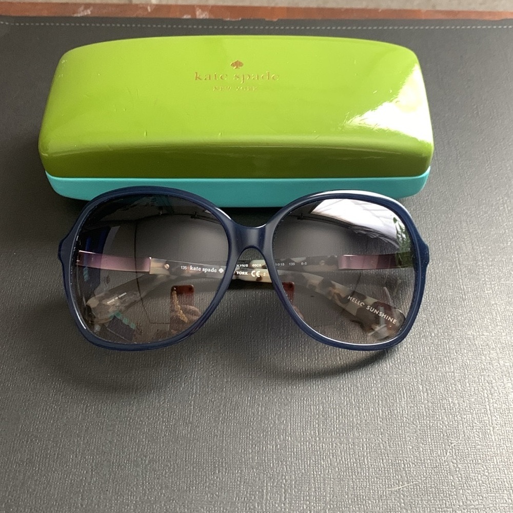 Kate Spade Designer Sunglasses Jolyn in Blue with Blue Gradient Lens